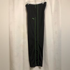 New! UNISEX Puma Joggers Workout Pants Green & Black Size L
